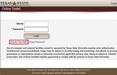 Texas state netid login - Texas State University Logon Policy Use of computer and network facilities owned or operated by Texas State University requires prior authorization. Unauthorized access is …